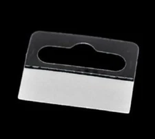 100 Euro Clear Adhesive Slot Hang Tabs Slatwall Hook Retail Package Hangers 