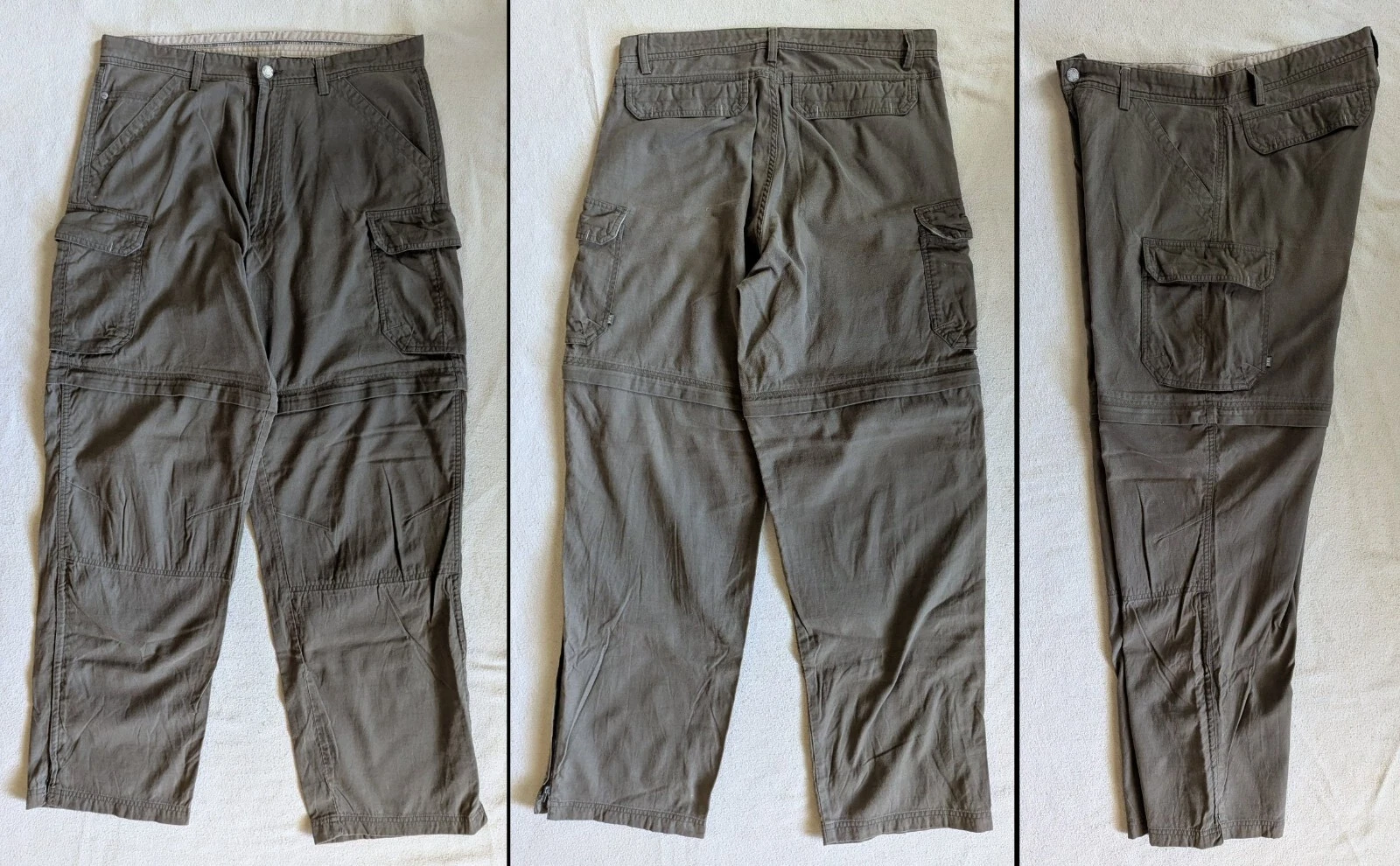 REI Explorer Convertible Cargo Pants Size Green 34x32 New (NWOT)