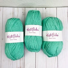 Knit Picks Brava Bulky Yarn, Tranquil (136 yds each) Acrylic Yarn 3 Skeins