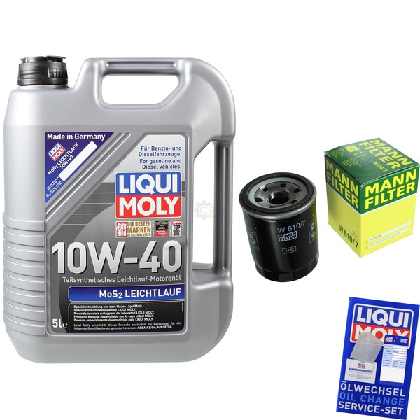 Mann Inspektionspaket 5L Liqui Moly 10W-40 FüR Hyundai I10 1.1 1.2 I20-image