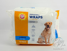 Nuevos pañales desechables de brazo y martillo para perros envolturas masculinas grandes 18-27 cintura paquete de 12