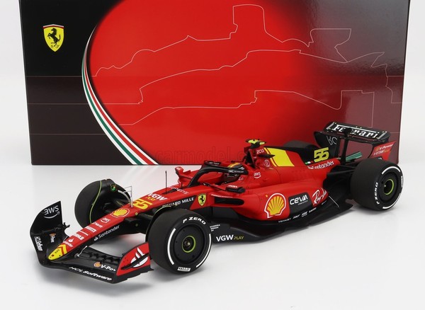 Bbr 1/18 Ferrari F1 SF23 Sainz Pole Monza Gp 2023 Statisches Modell Diecast-image