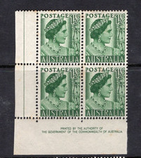 AUSTRALIA PREDECIMAL 1950 KGVI IMPRINT BLOCK VERY FINE MNH..............,.10