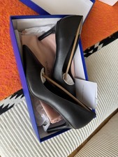 Stuart Weitzman Dancer 75 Black Leather Pumps Size 10 Excellent Condition