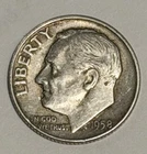 1958 Roosevelt Dime 10C Denver Mint 90% Silver Circulated KM#195