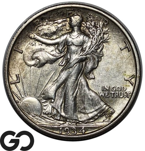 1934-S Walking Liberty Half Dollar, Choice AU++