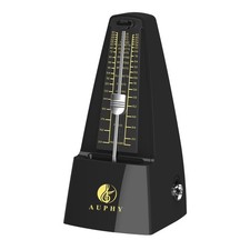 Mechanical Metronome with Accent Bell, Multiple Beat Modes, Black