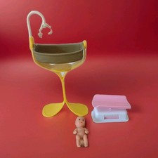 Simba Toys sweet Baby With Crib & Stand Baby Scales Vintage Collectable Rare.   
