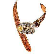 Tony Lama Tooled Belt Rodeo Buckle Children’s 22” 2012