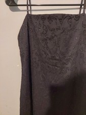 Y2K Sequin Floral Maxi Evening Slip Dress Whimsigoth Glam M Prom Event Formal