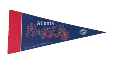 Atlanta Braves Mini Pennant 4 x9  MLB Baseball Felt Flag