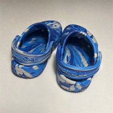 Crocs Unisex Baby Toddler Blue White Rubber Clog Sandals Slip-On Lightweight