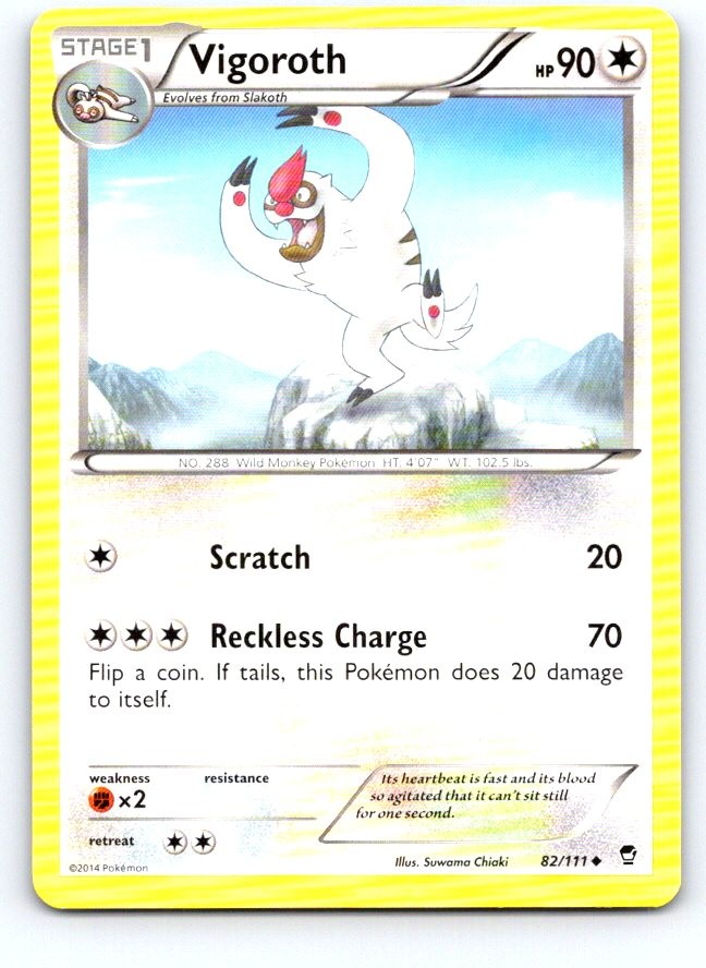 Vigoroth 82/111 Uncommon Furious Fists Pokemon Lightly Played