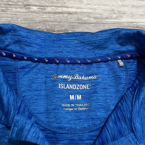 Tommy Bahama Shirt Womens Medium Blue Island Zone Performance Active Polo Golf - 第 3/7 張圖片