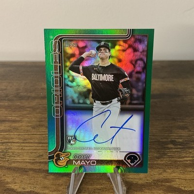 2025 Topps Series 1 #20 COBY MAYO Green /99 Flagship Real One Rookie Auto 