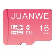 JUANWE Micro SD Card 16GB Ultra Micro SDHC C10 Memory Card For PC Camera US Pink