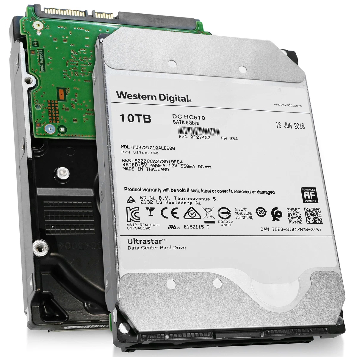 【2個】Western Digital_10TB／3.5インチHDD Western Digital 3.5 in Form Factor Internal Hard Disk Drives 10 TB