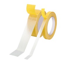 2 Rollen Gewebeband f&uuml;r Teppichband, Gelb, 15mm 30mm