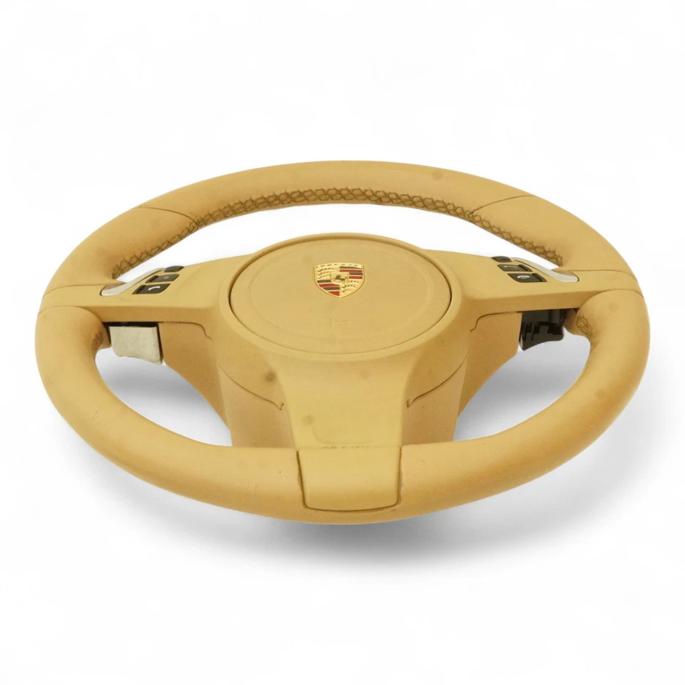11-14 Porsche Cayenne 92A Steering Wheel Leather Multifunction Switch Leather - Image 4 of 4