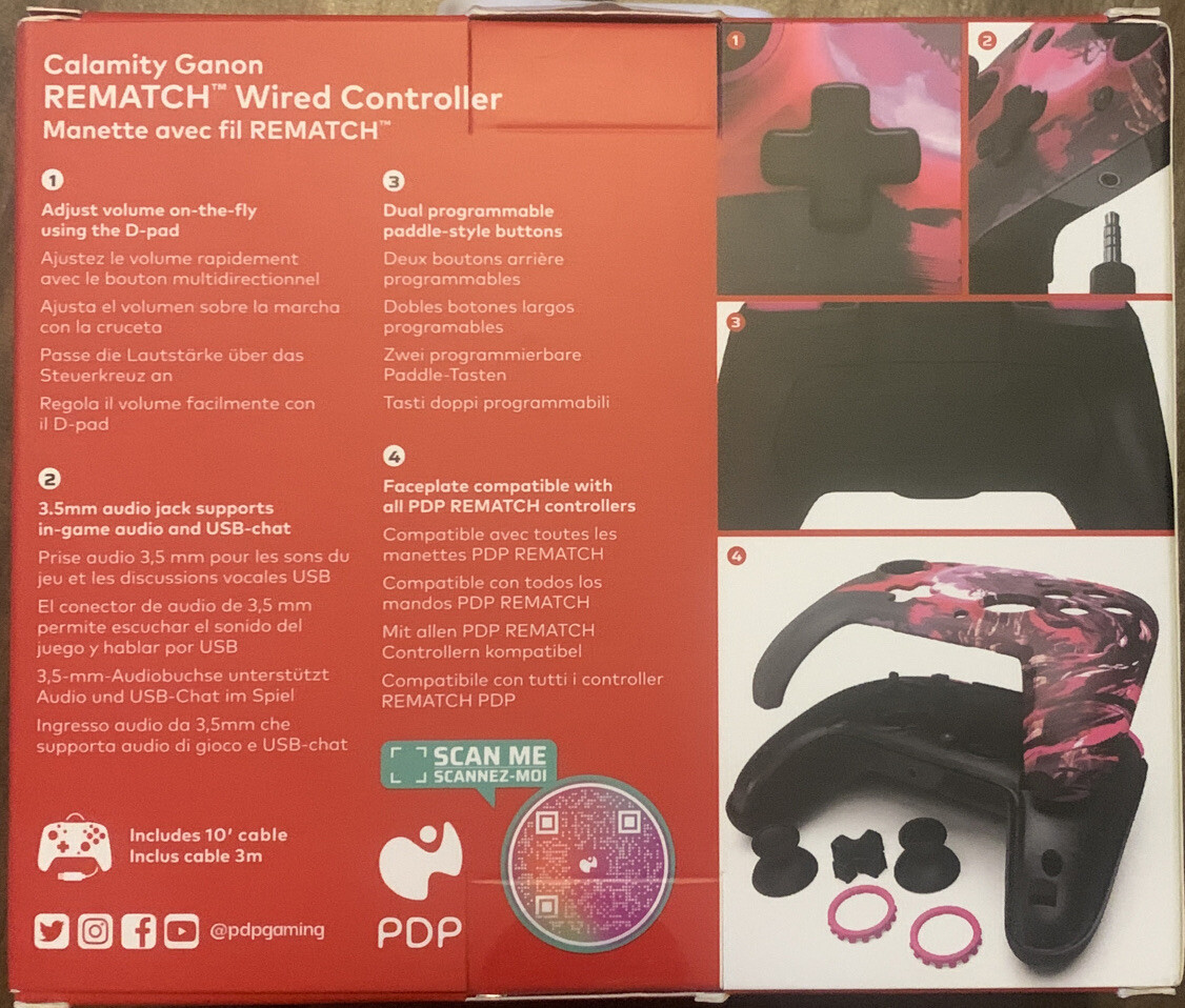 PDP Rematch Advanced Wired Controller for Nintendo Switch Zelda Calamity  Ganon