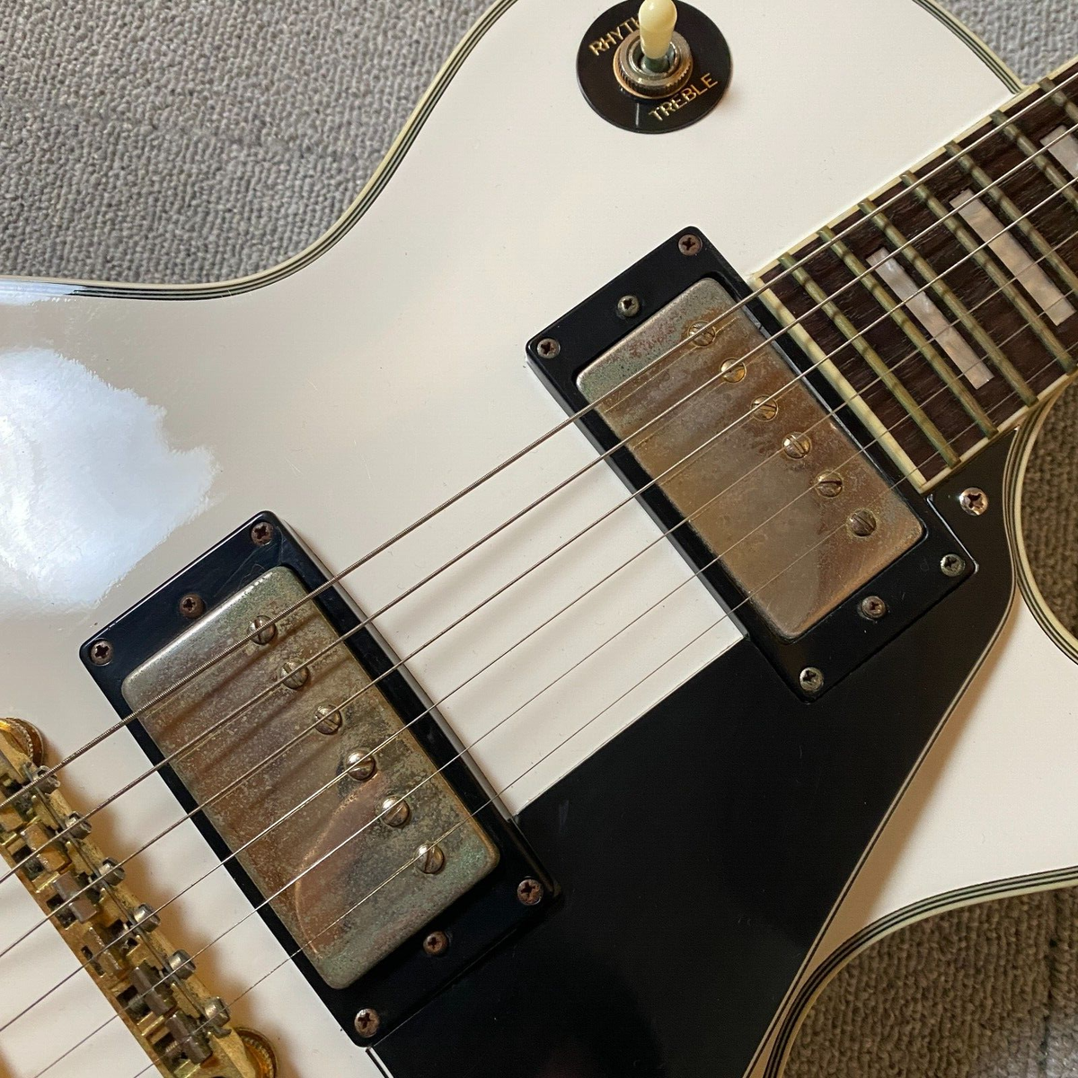 Grass Roots By ESP Les Paul Custom Type White Electric Grass Roots By ESP Les Paul Custom Type White Electric
