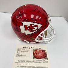 1969 KANSAS CITY CHIEFS SUPER BOWL IV CHAMPIONS TEAM SIGNED HELMET JSA COA