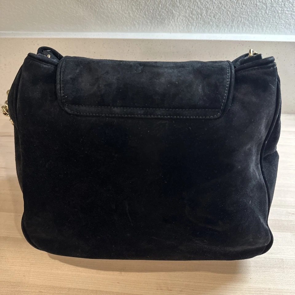 Bolso de Hombro Barry Kieselstein Cord Negro Cadena Dorada Sapo Ladybug Foto 3 de 4