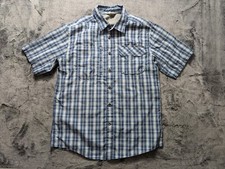 Eddie Bauer Travex Short Sleeve Button Up Shirt Men's Size Medium Plaid