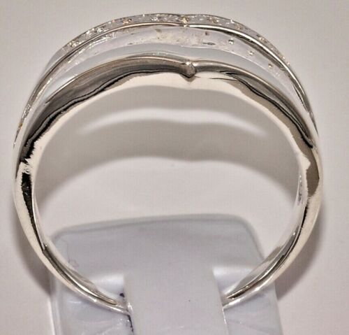 Sterling Silber 925 Ring filigran zierlich feminin Cirkonia Doppel Chevron - Bild 4 von 12