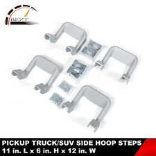 4pcs Silver Aluminum For Ford Jeep Dodge Pickup Trucksuvs Side Hoop Steps 12 4pcs Silver Aluminum For Ford Jeep Dodge Pickup Trucksuvs Side Hoop Steps 12