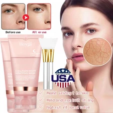 2x Collagen Night Wrapping Mask Overnight Wrapping Peel Off Natural Facial Mask