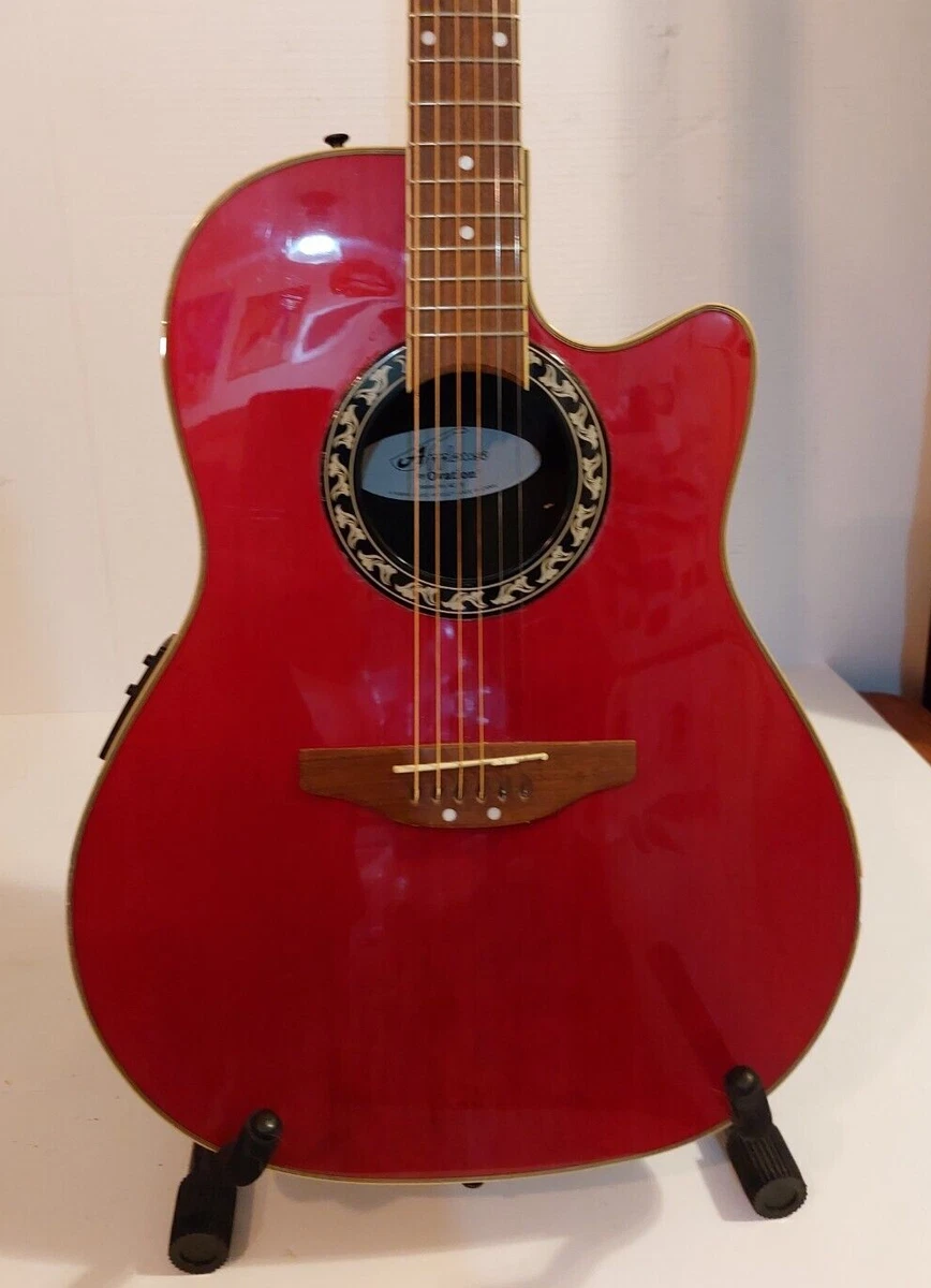 Applause By Ovation Acoustic Electric Guitar Roundback AE 28 Red