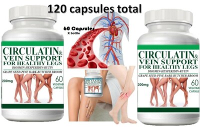 Naturals CIRCULATIN Vari Fresh Varicose Veins 120 Caplets Made in the USA legg s