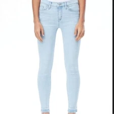 Hudson Jeans Nico Midrise Super Skinny with Rel Hem Denim size 24 Color Bliss