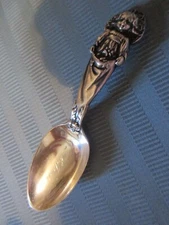 GORHAM Baby Spoon Angel Fairy 1900 H143 STERLING SILVER ART NOUVEAU Figural Mono
