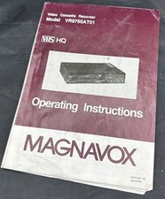 Magnavox OSO VCR VR9010AT01 OPERATING INSTRUCTIONS BOOKLET