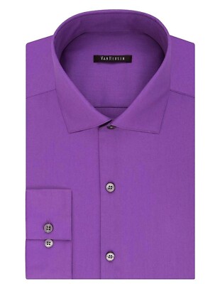 NWT Van Heusen Men's Fitted Athletic Long Sleeve Lux Sateen No Iron Dress  Shirt | eBay