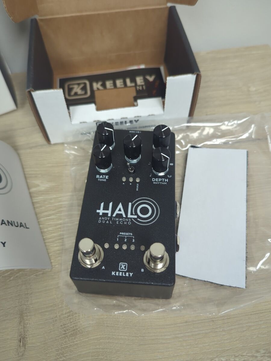 Keeley Halo Andy Timmons Dual Echo Delay Pedal - Black - New Keeley Halo Andy Timmons Dual Echo Delay Pedal - Black - New