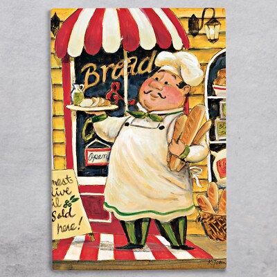Keramik Bild Fliese Plakette ''''Brotkoch'''' von K Tobin neu & verpackt 30 cm x 20 cm