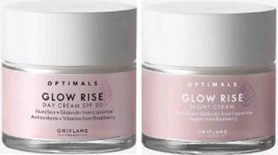 Crema de día y de noche Oriflame Sweden Glow Rise 50 ml cada una (100 ml) (juego de 2) Foto 2 de 3