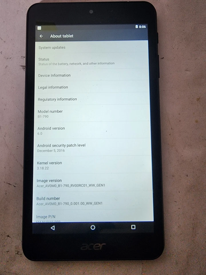 Acer Iconia One 7 B1-790 16GB Wi-Fi Model - A6004 - Image 2 of 4