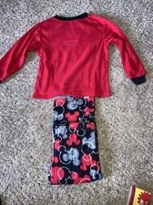 Disney-Mickey Mouse-Boy's-Size 4 T-2 Piece-Fleece Sleepwear Set-Multi-Colors-NEW
