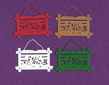 MERRY CHRISTMAS SIGN die cuts scrapbook cards