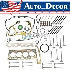 Head Gasket & Intake Exhaust Valves & Bolts Set for Chevy Equinox 2.4L 2010-2013