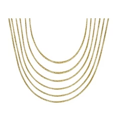 18K Gold Filled Tarnish-Resist Italian Box Chain Necklace 16"-32 inch *1.2mm/2mm