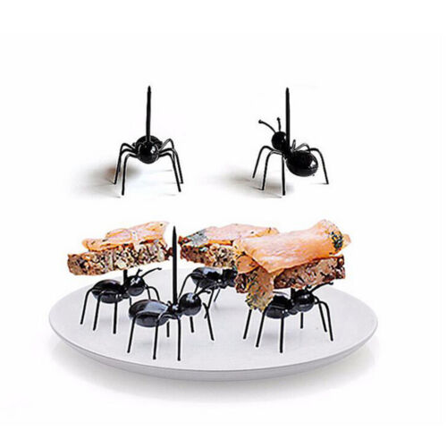 12 Stück Arbeiter Ameisen Party Picks Obst Gabel Snack Kuchen Dessert - Picture 7 of 12