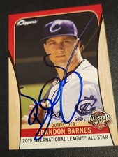 Brandon Barnes Signed 2019 Choice International League All Star Cleveland Indian