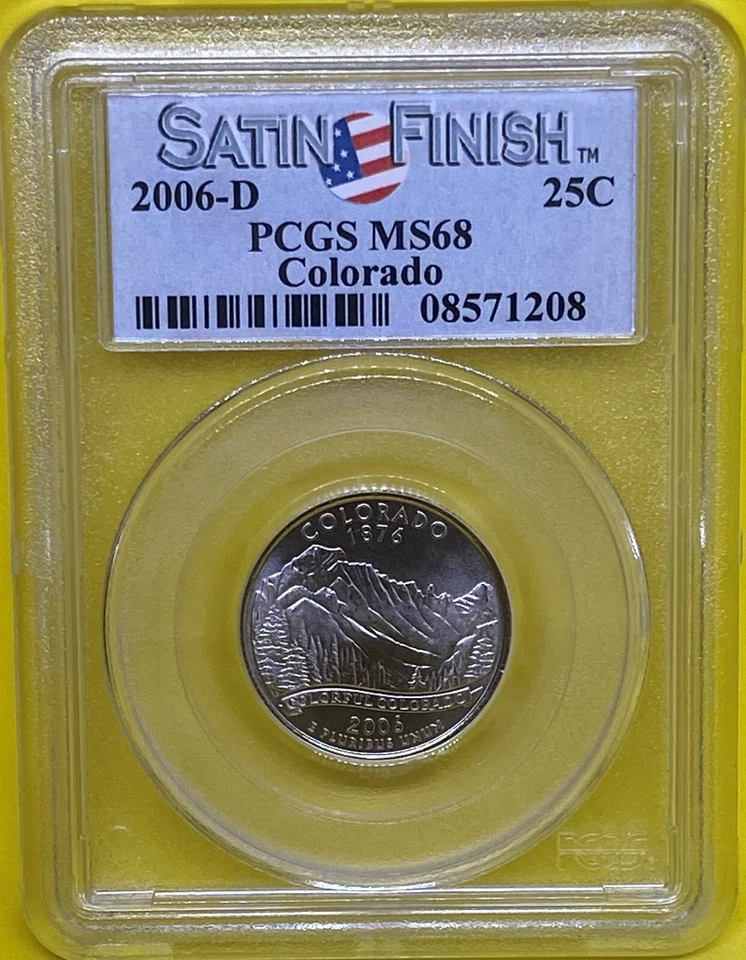 2006 D 25C Colorado Quarter PCGS MS68 Satin Finish - Image 2 of 4