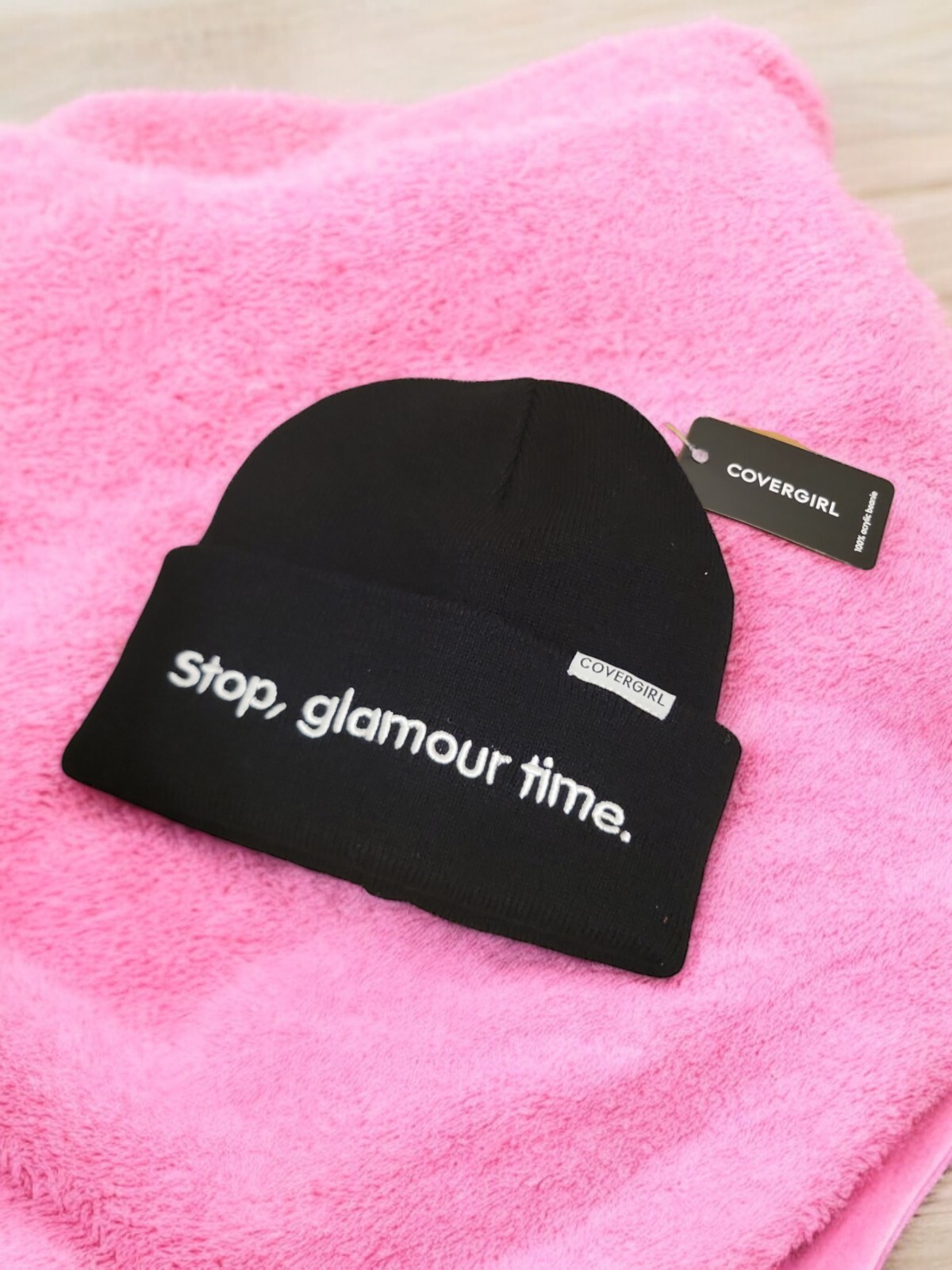 Stop Glamour Time Covergirl Makeup Black Beanie New Fashion FREE SHIPPING