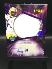 2025 Bowman Best University Trey'Dez Green #JRA-TG Jumbo Relic Auto /75 Purple